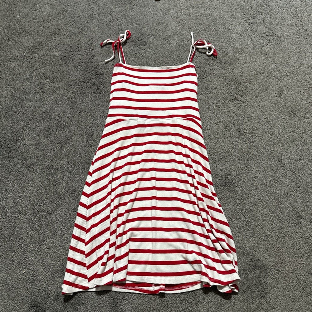 Forever 21 Red and White Tie Front Sundress